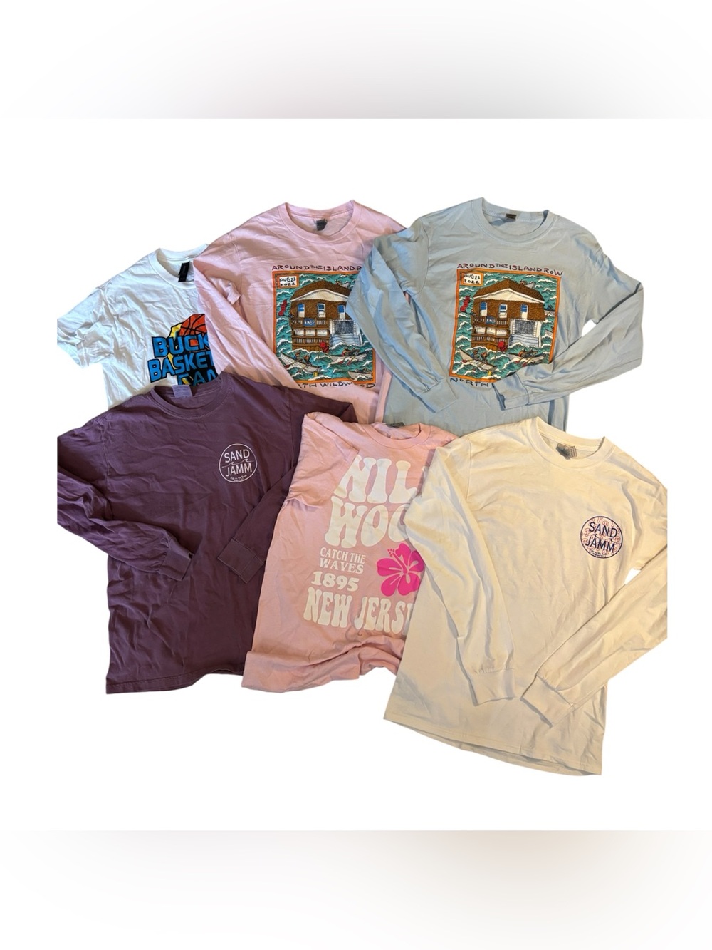 Lot of 6 Size Small Wildwood, NJ Tee Shirts
